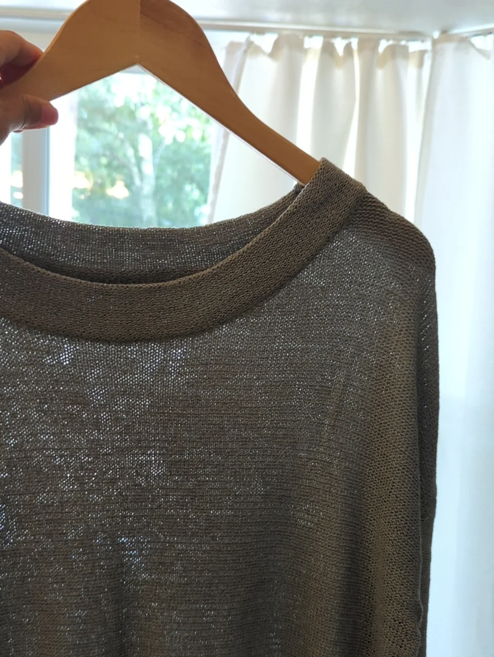 Soft  Knit Two-Piece Lounge Set in Heather Gray L